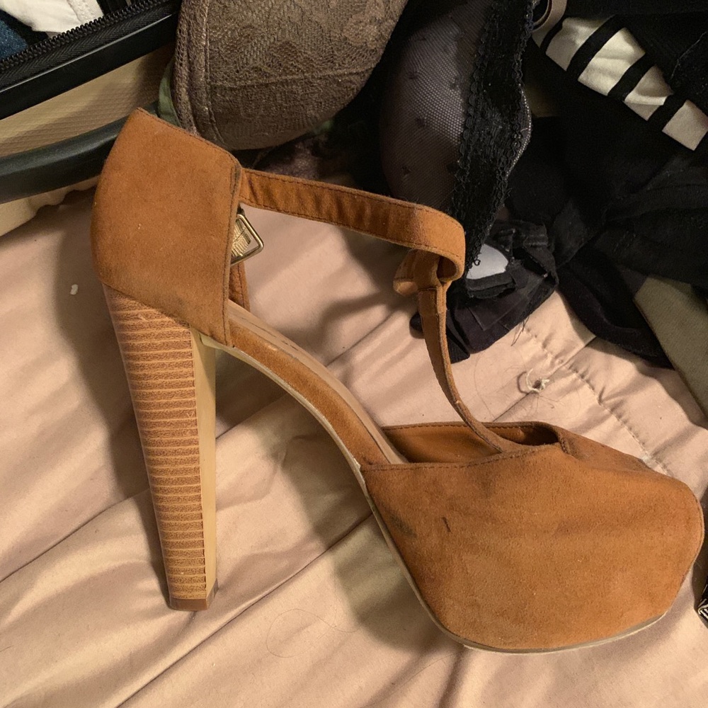 Brown Chunky Heels